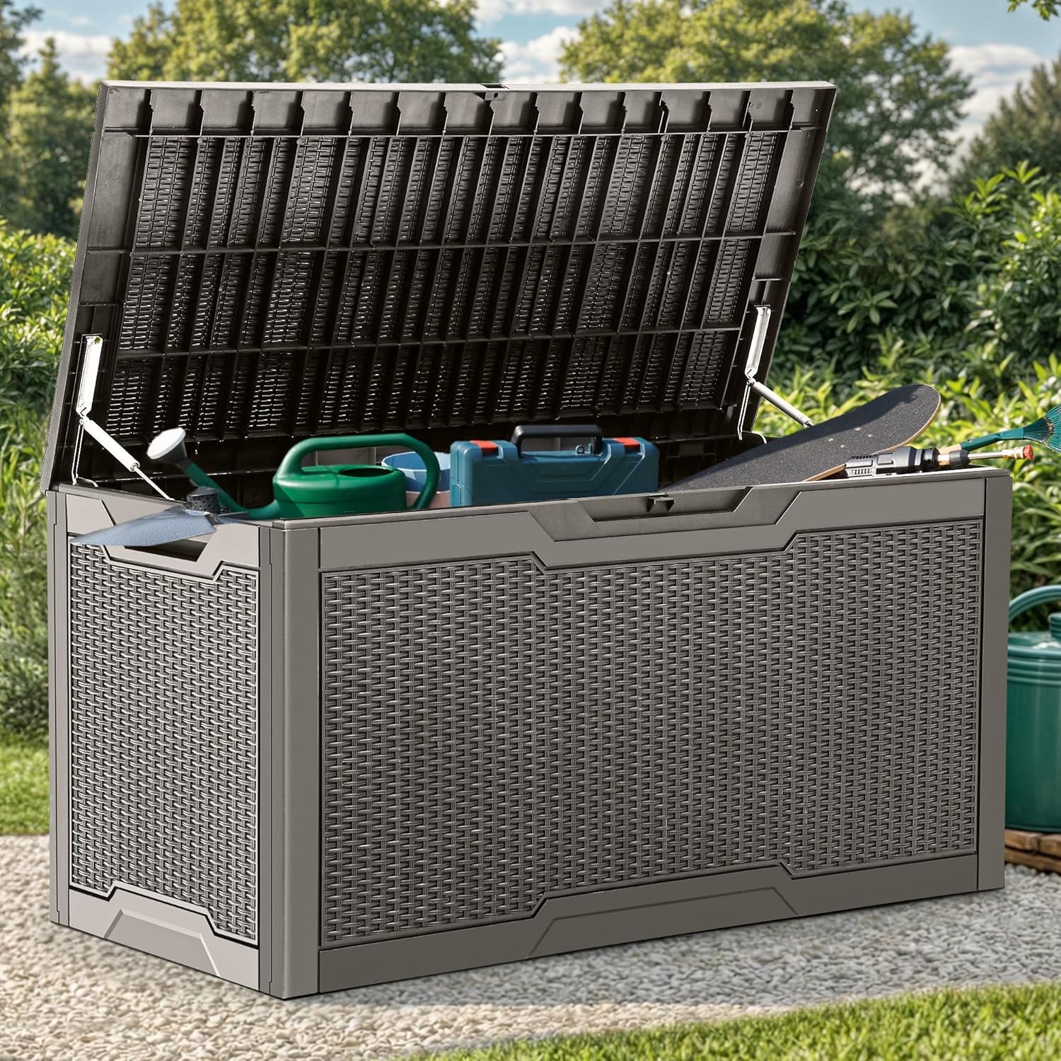 Outdoor Furniture With Storage - 100 Gallon Large Deck Box, Outdoor