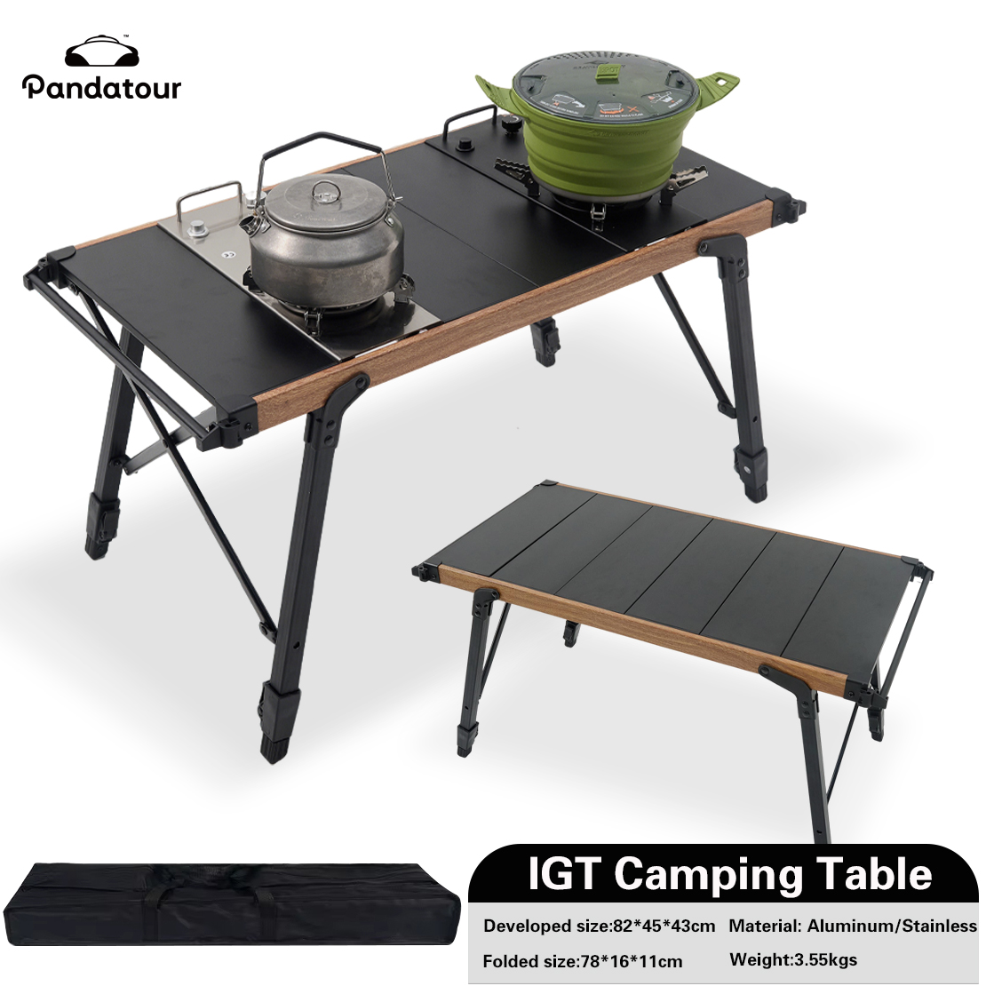 Outdoor Furniture Usa - Pandatour IGT Camping Table Folding Aluminum