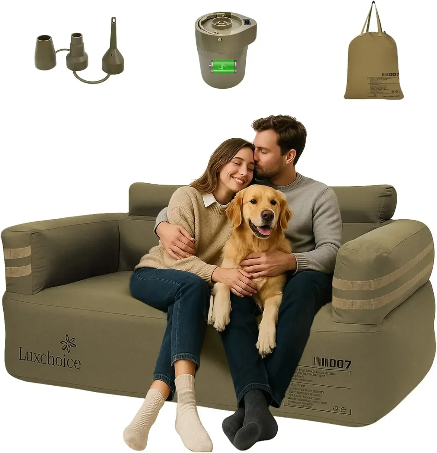 Outdoor Furniture Durable - Portable Inflatable Couch for Camping with