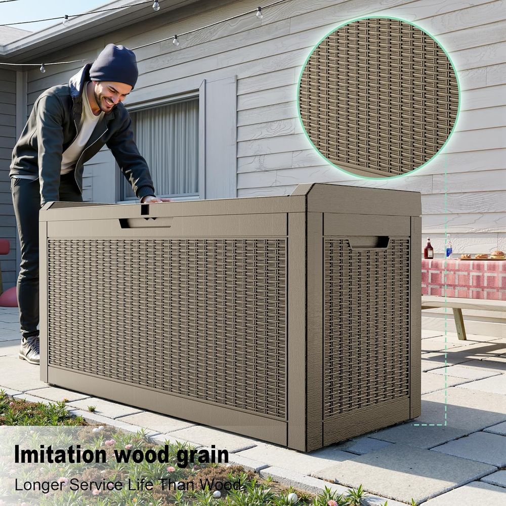 60 Gallon Resin Deck Box - Loc – Outdoor Furniture With Storage Bewertung und Preis
