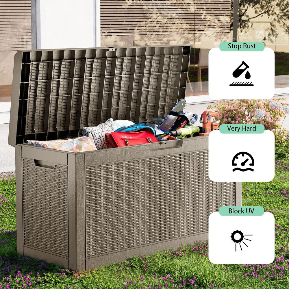 60 Gallon Resin Deck Box - Loc – Outdoor Furniture With Storage Bewertung und Preis
