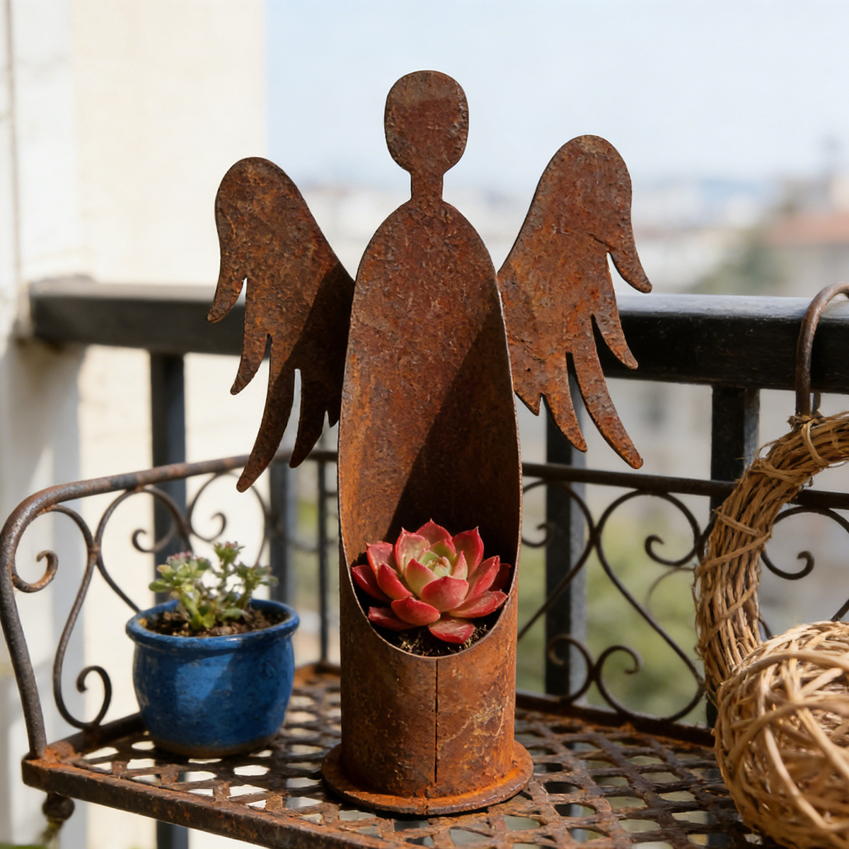 1Pc Iron Garden Sculpture, Vin – Outdoor Furniture Usa Bewertung und Preis