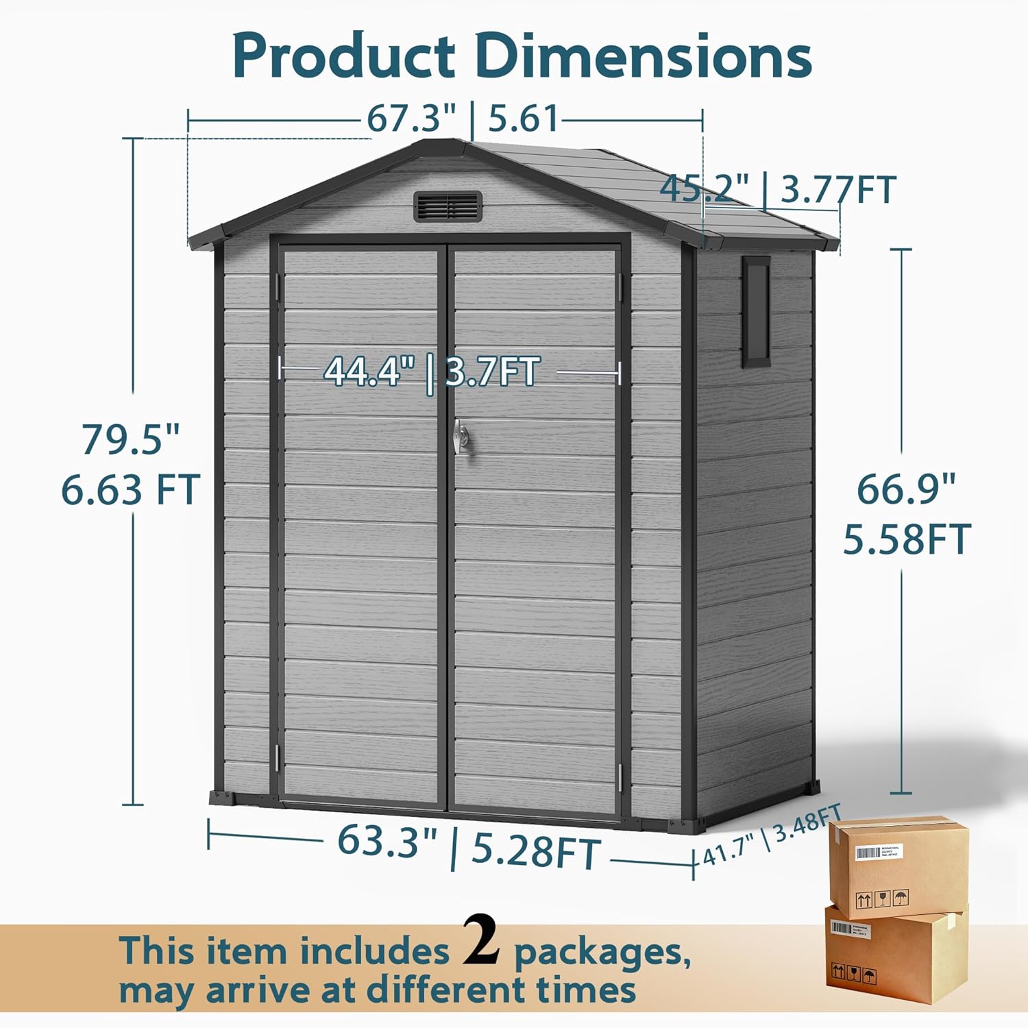6X4 FT Outdoor Shed, Plastic S – Outdoor Furniture With Storage Bewertung und Preis