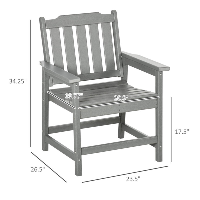 All-Weather Patio Chair, HDPE  – Outdoor Furniture Hdpe Bewertung und Preis