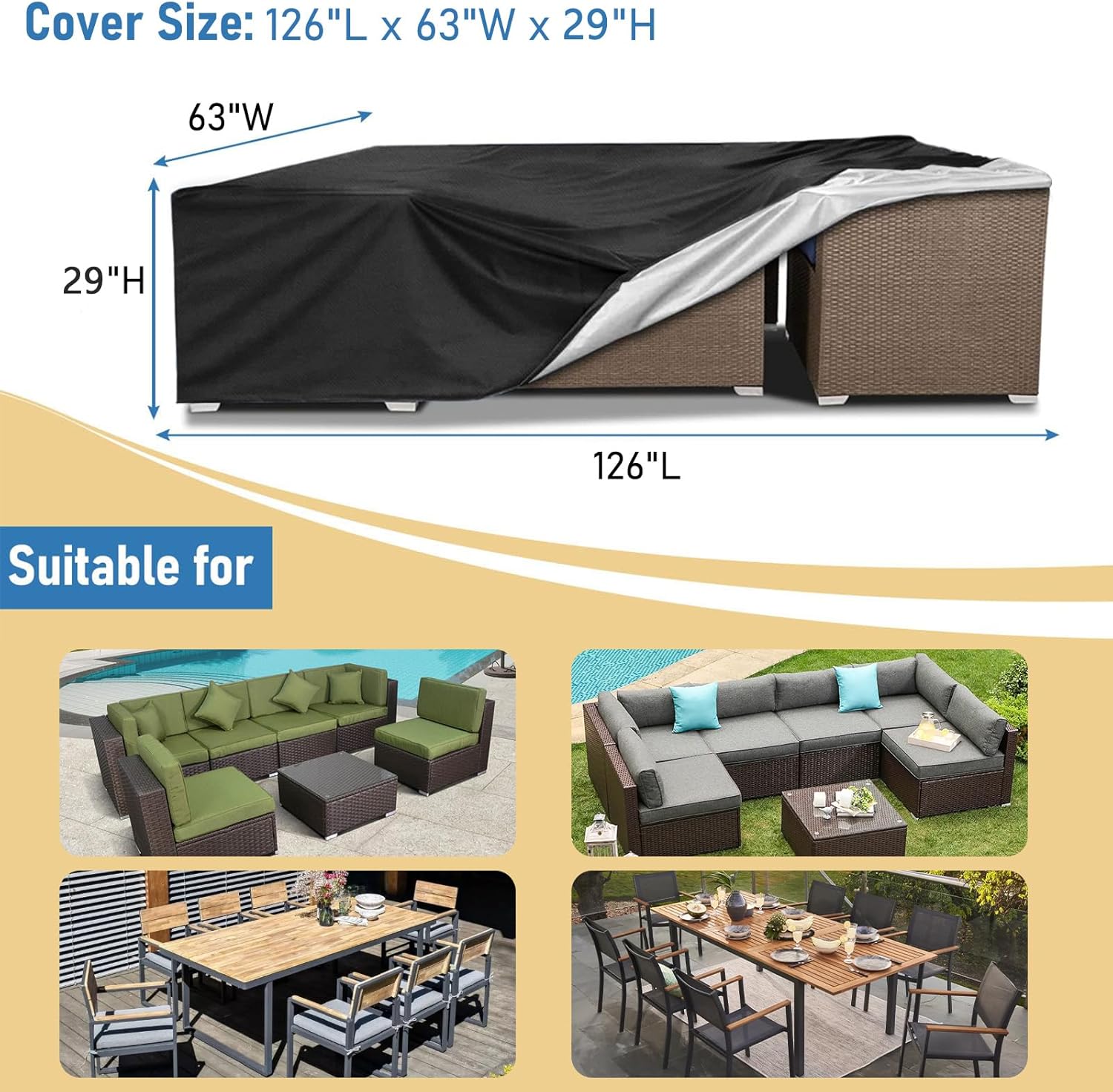 Heavy Duty Waterproof Patio Fu – Outdoor Furniture Heavy Duty Bewertung und Preis