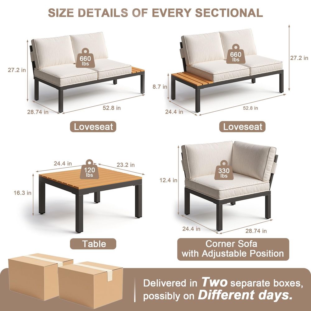 Outdoor Patio Furniture Set, D – Outdoor Furniture Durable Bewertung und Preis