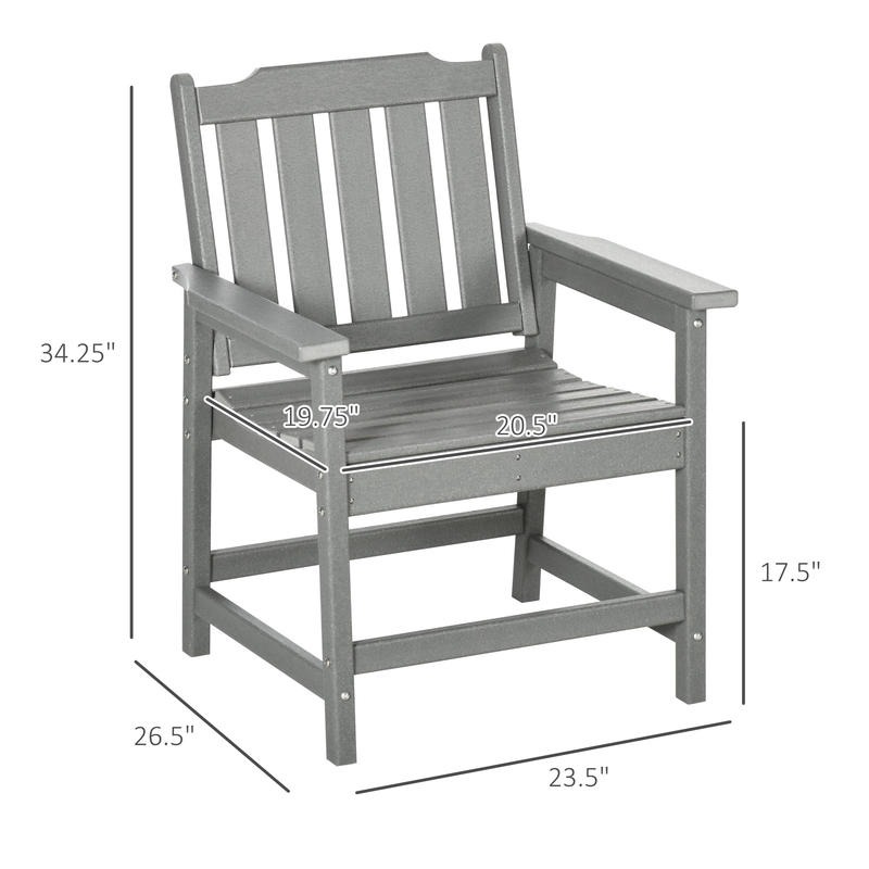 All-Weather Patio Chair, HDPE  – Outdoor Furniture Hdpe Bewertung und Preis