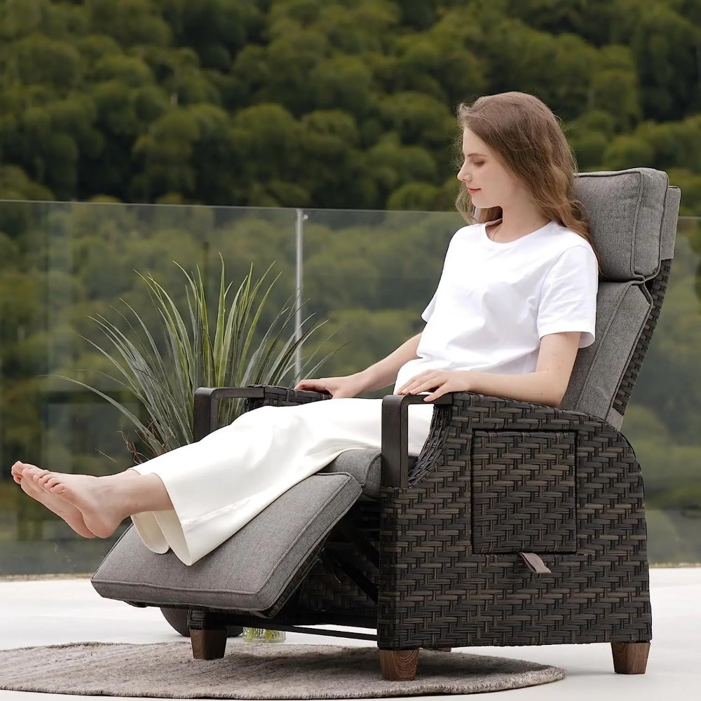 Outdoor Recliner with Independ – Outdoor Furniture No Cushions Bewertung und Preis