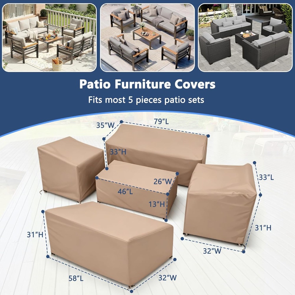5 Piece Patio Furniture Cover  – Outdoor Furniture Heavy Duty Bewertung und Preis