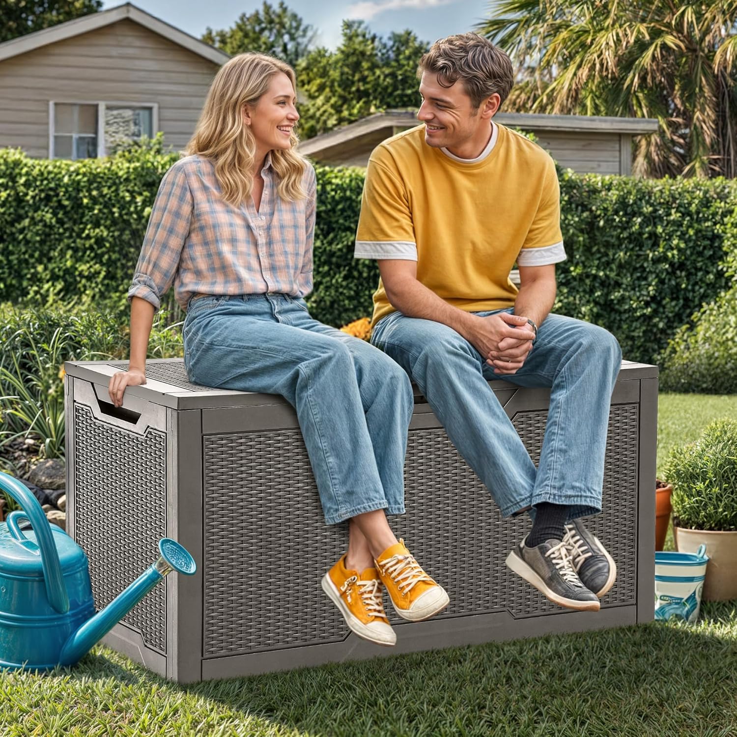 100 Gallon Large Deck Box, Out – Outdoor Furniture With Storage Bewertung und Preis