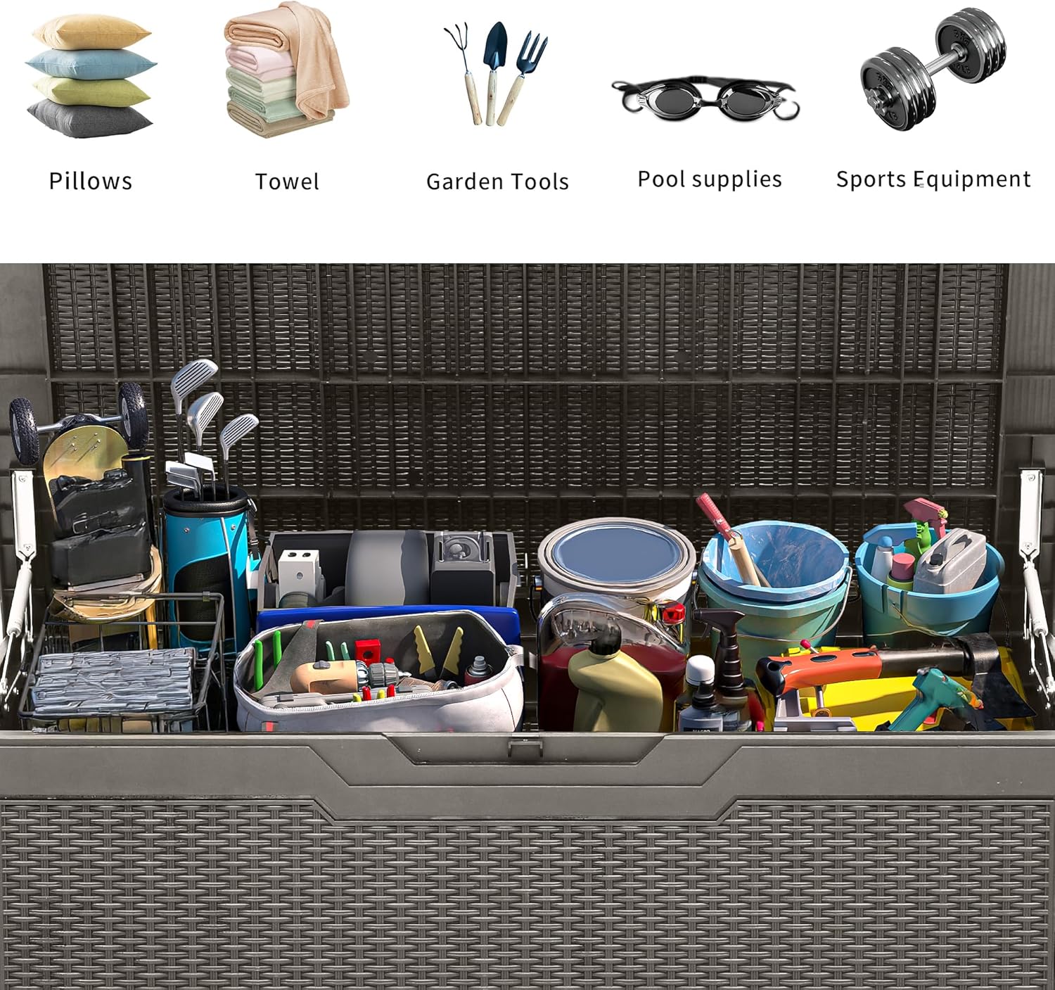 100 Gallon Large Deck Box, Out – Outdoor Furniture With Storage Bewertung und Preis