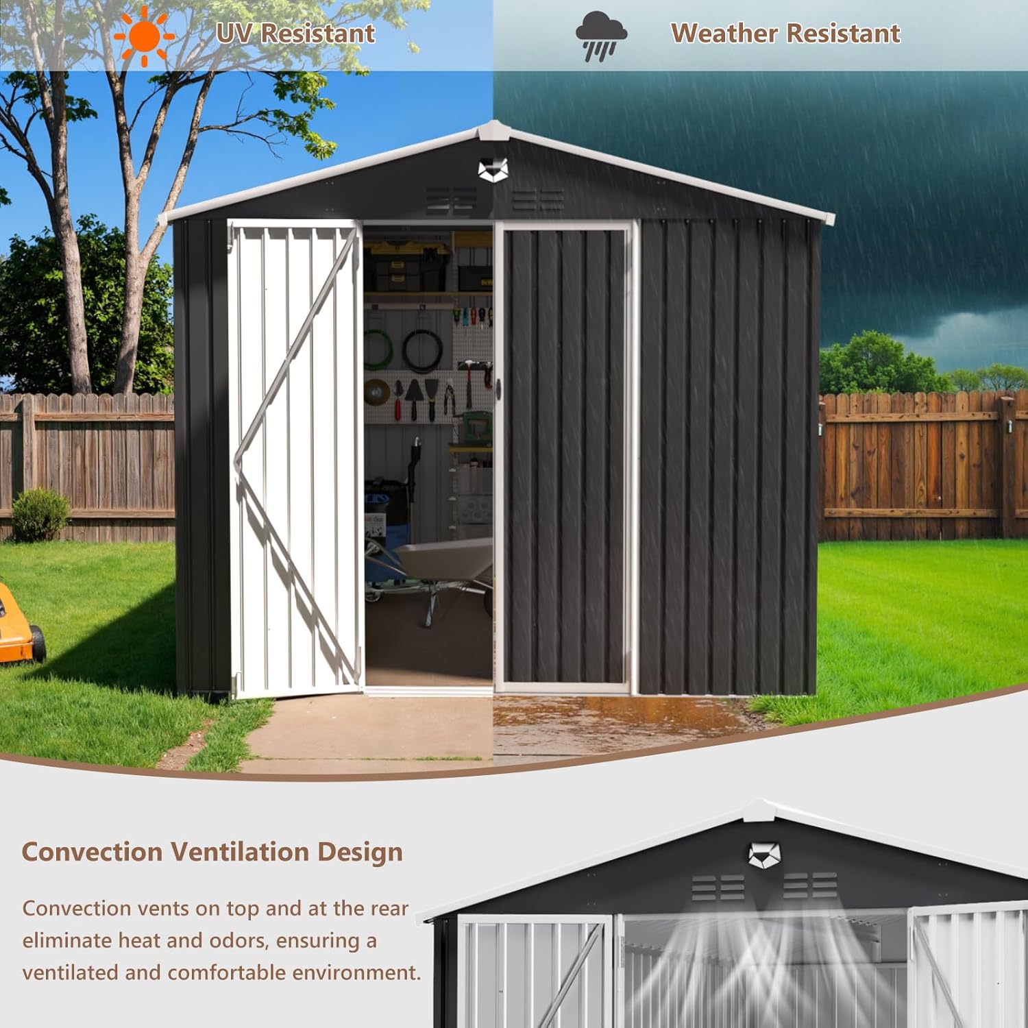 10x12 FT Metal Outdoor Storage – Outdoor Furniture With Storage Bewertung und Preis
