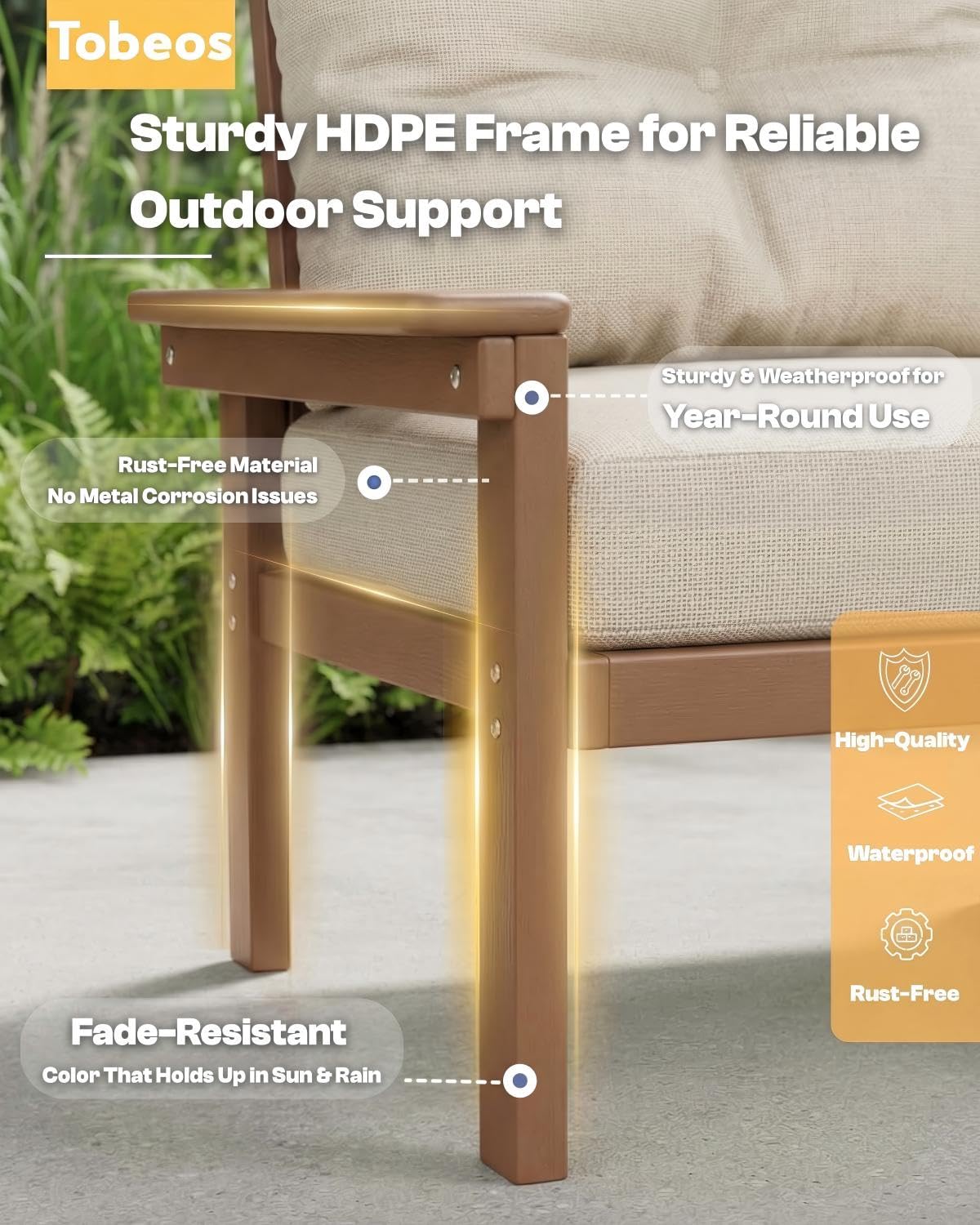 HDPE 7 Piece Patio Furniture S – Outdoor Furniture Hdpe Bewertung und Preis