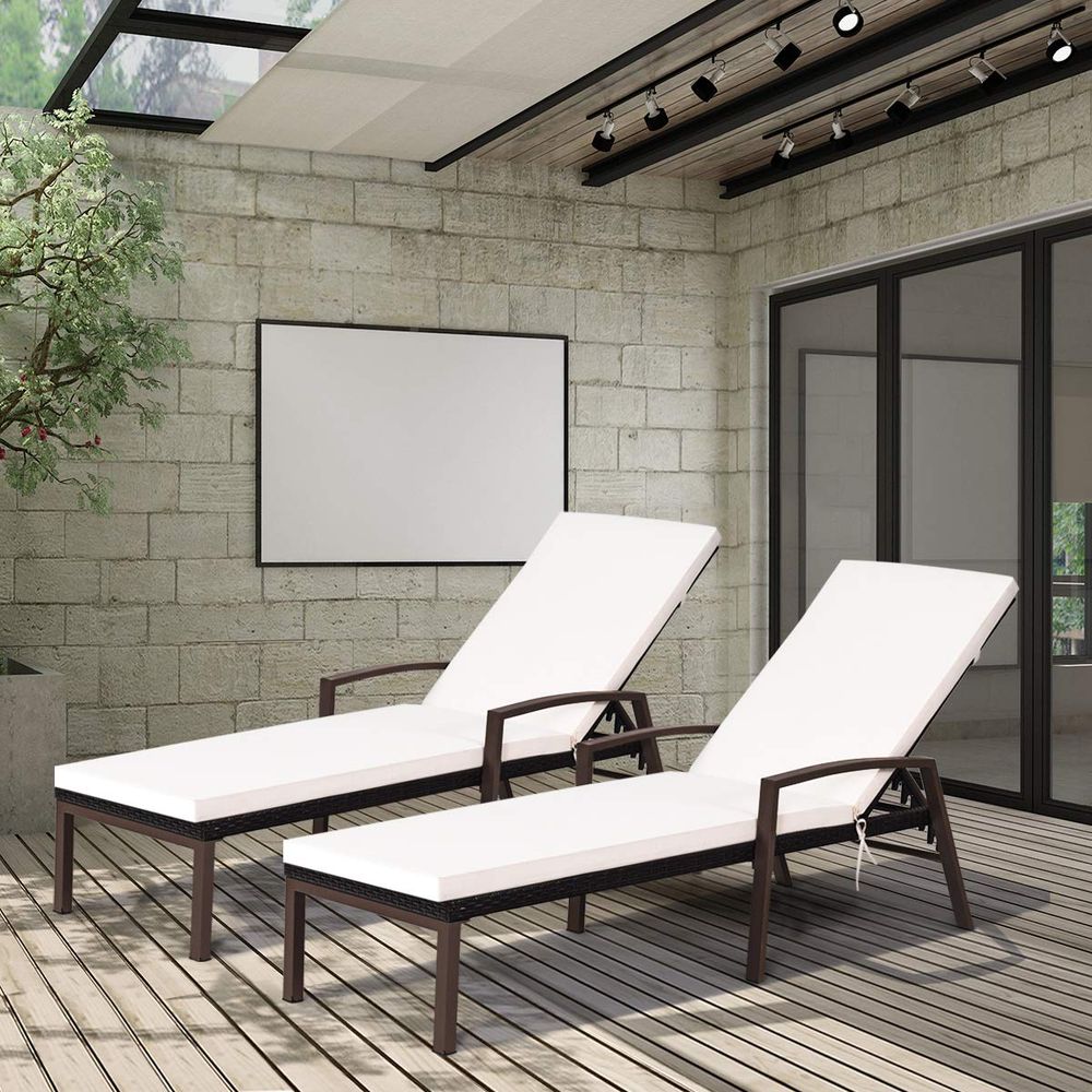 Set of 2 Patio Furniture Outdo – Outdoor Furniture No Cushions Bewertung und Preis