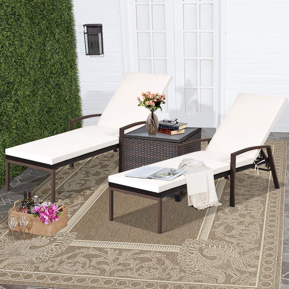 Set of 2 Patio Furniture Outdo – Outdoor Furniture No Cushions Bewertung und Preis
