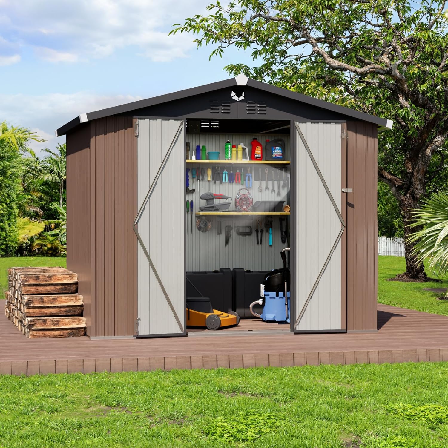 Metal Storage Shed,Outdoor Sto – Outdoor Furniture With Storage Bewertung und Preis