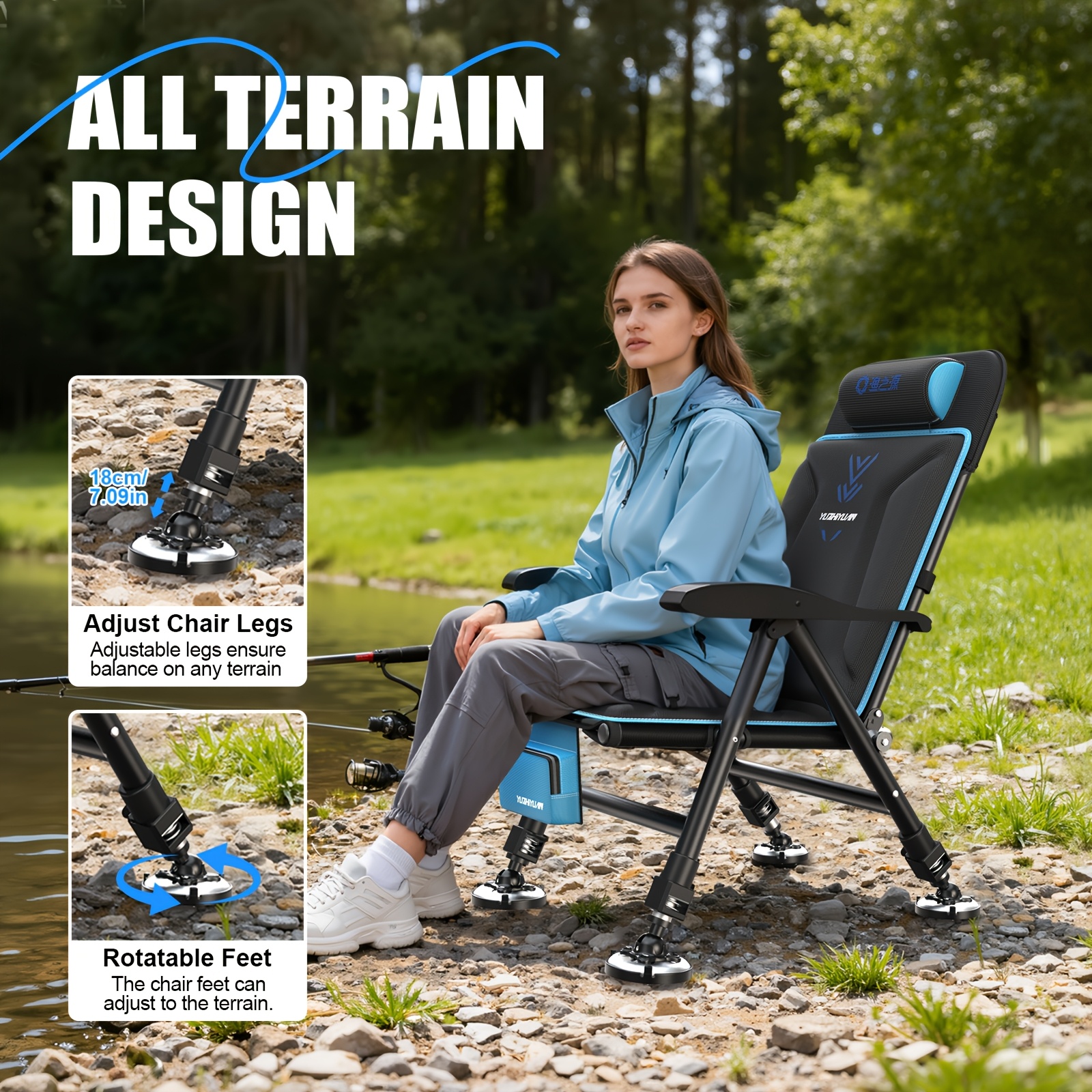 Yuzhiyuan outdoor fishing chai – Outdoor Furniture No Cushions Bewertung und Preis