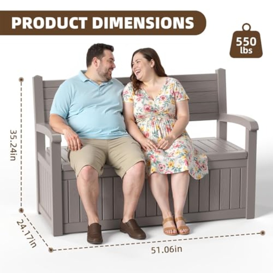 80 Gallon Outdoor Storage Benc – Outdoor Furniture No Cushions Bewertung und Preis