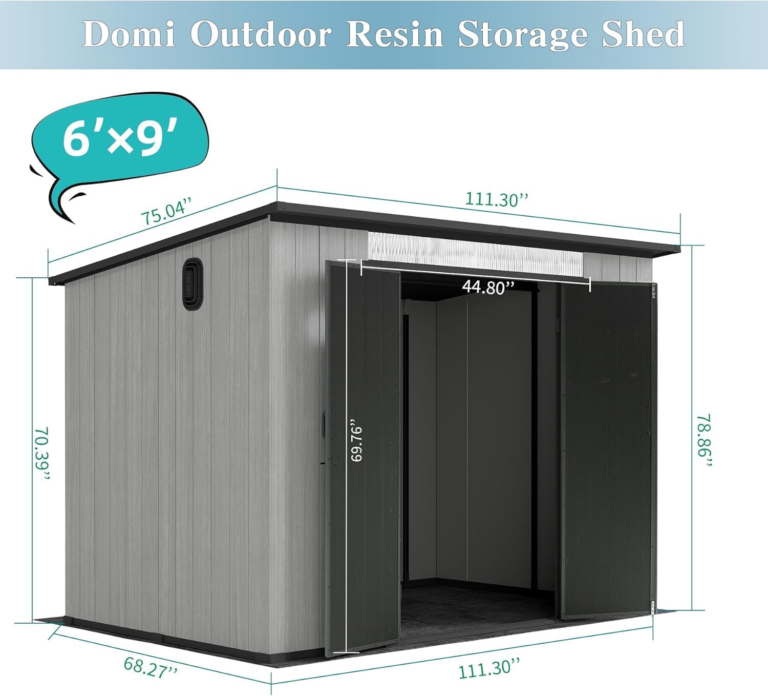 Domi 6x9FT Resin Outdoor Stora – Outdoor Furniture With Storage Bewertung und Preis