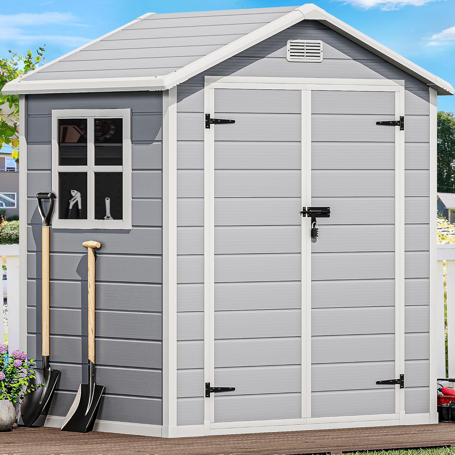 6x4.4 FT Outdoor Resin Storage – Outdoor Furniture With Storage Bewertung und Preis