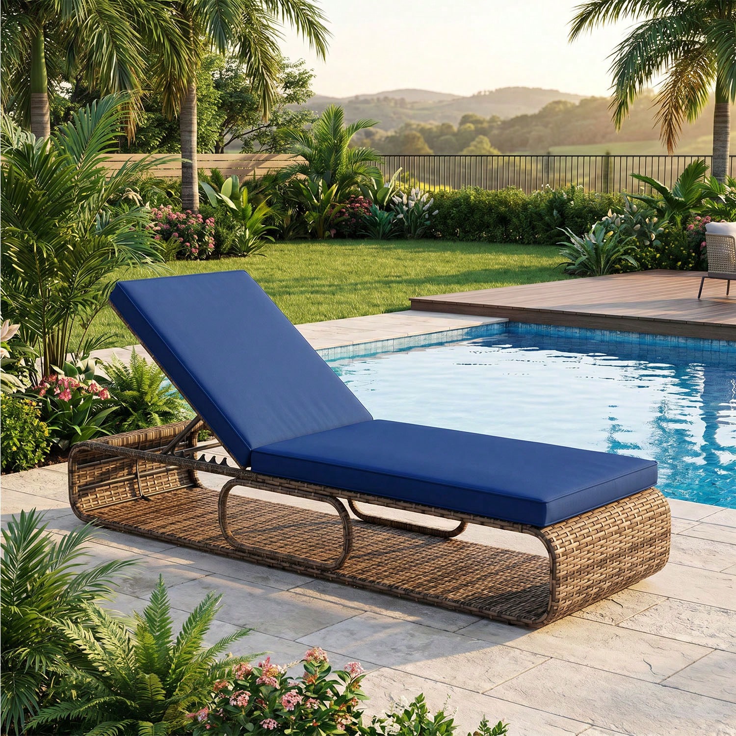 7-Level Adjustable PE Wicker P – Outdoor Furniture No Cushions Bewertung und Preis