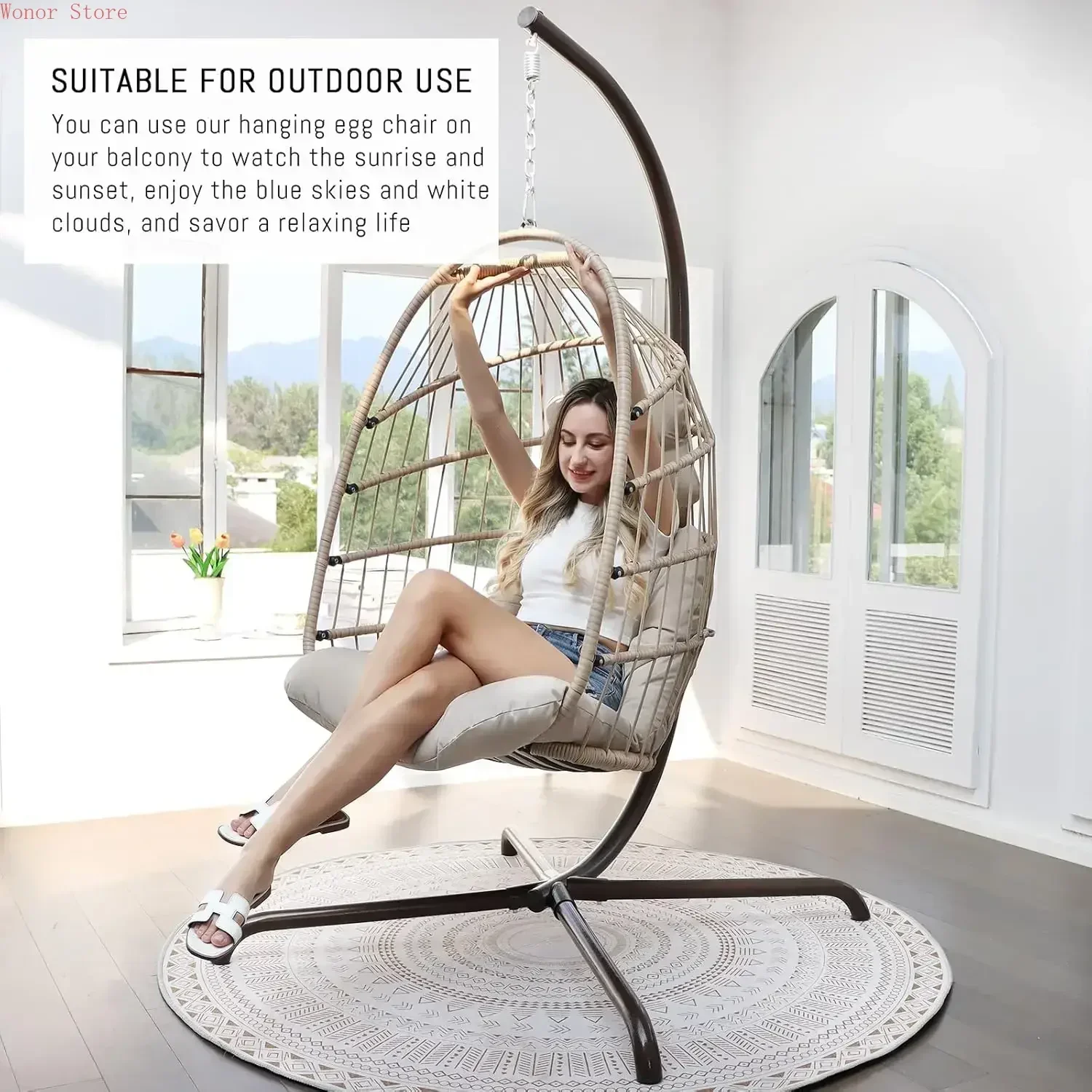 Outdoor Swing Egg Chair with S – Outdoor Furniture Heavy Duty Bewertung und Preis