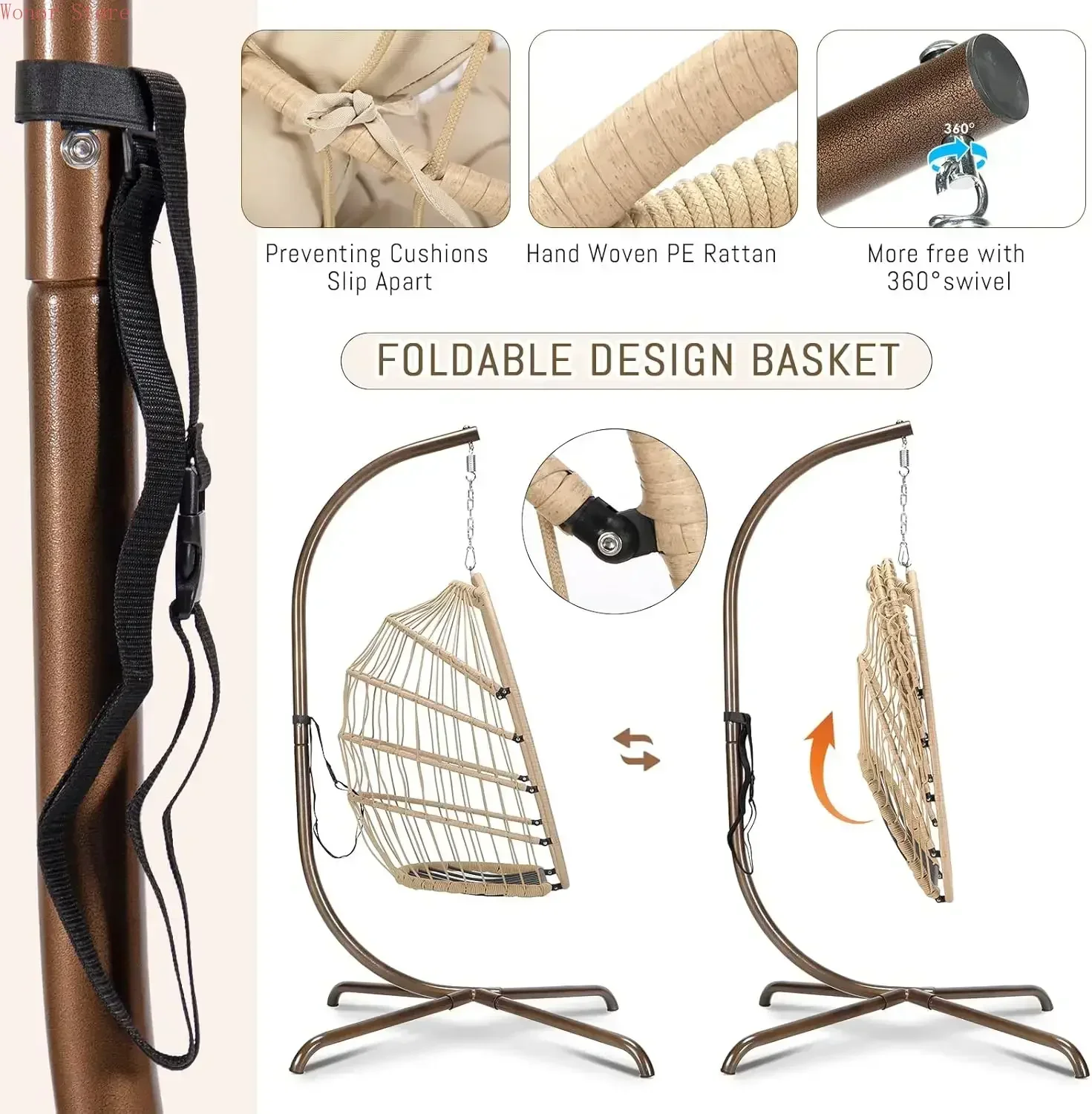 Outdoor Swing Egg Chair with S – Outdoor Furniture Heavy Duty Bewertung und Preis
