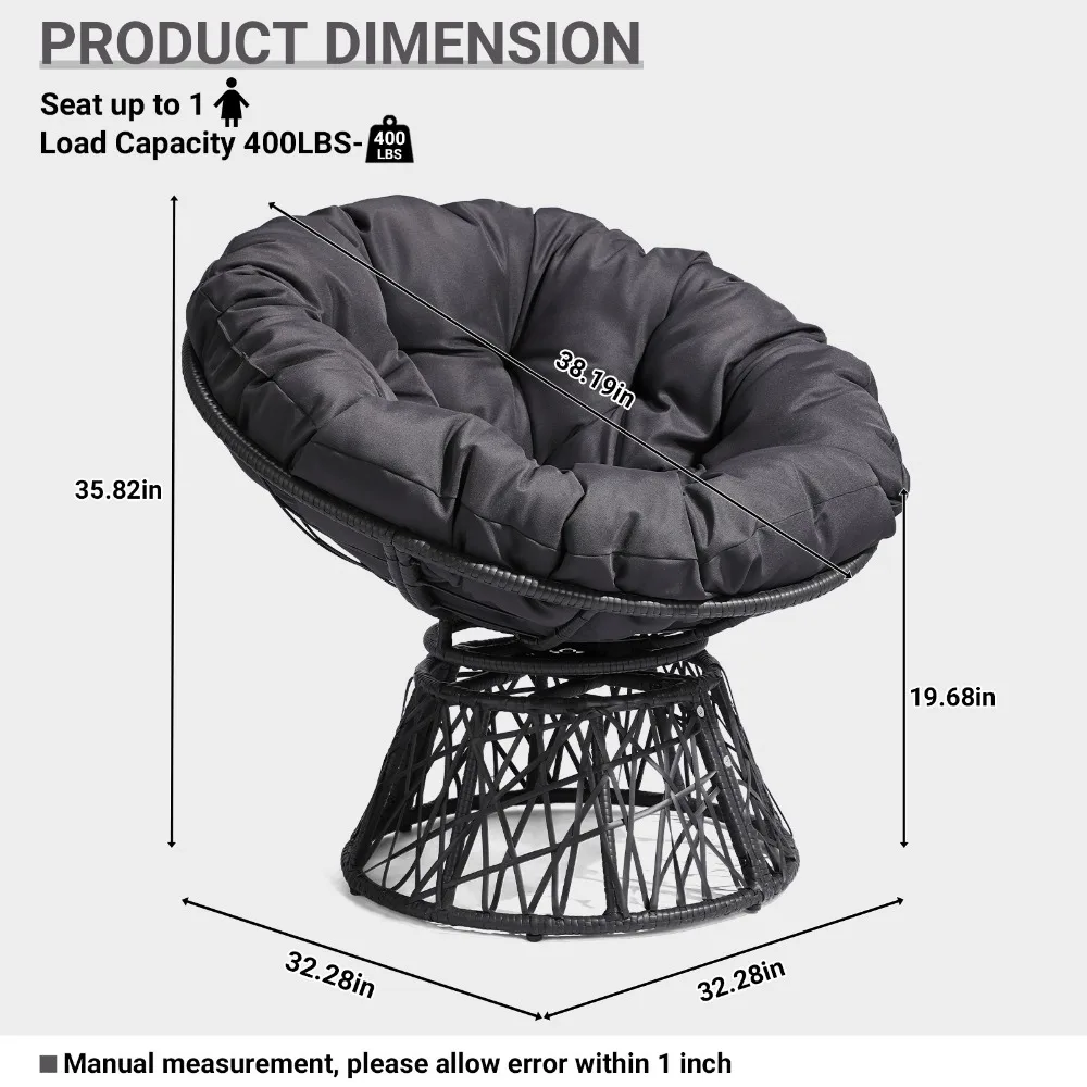 Swivel 3 Garden in/Outdoor Rad – Outdoor Furniture No Cushions Bewertung und Preis