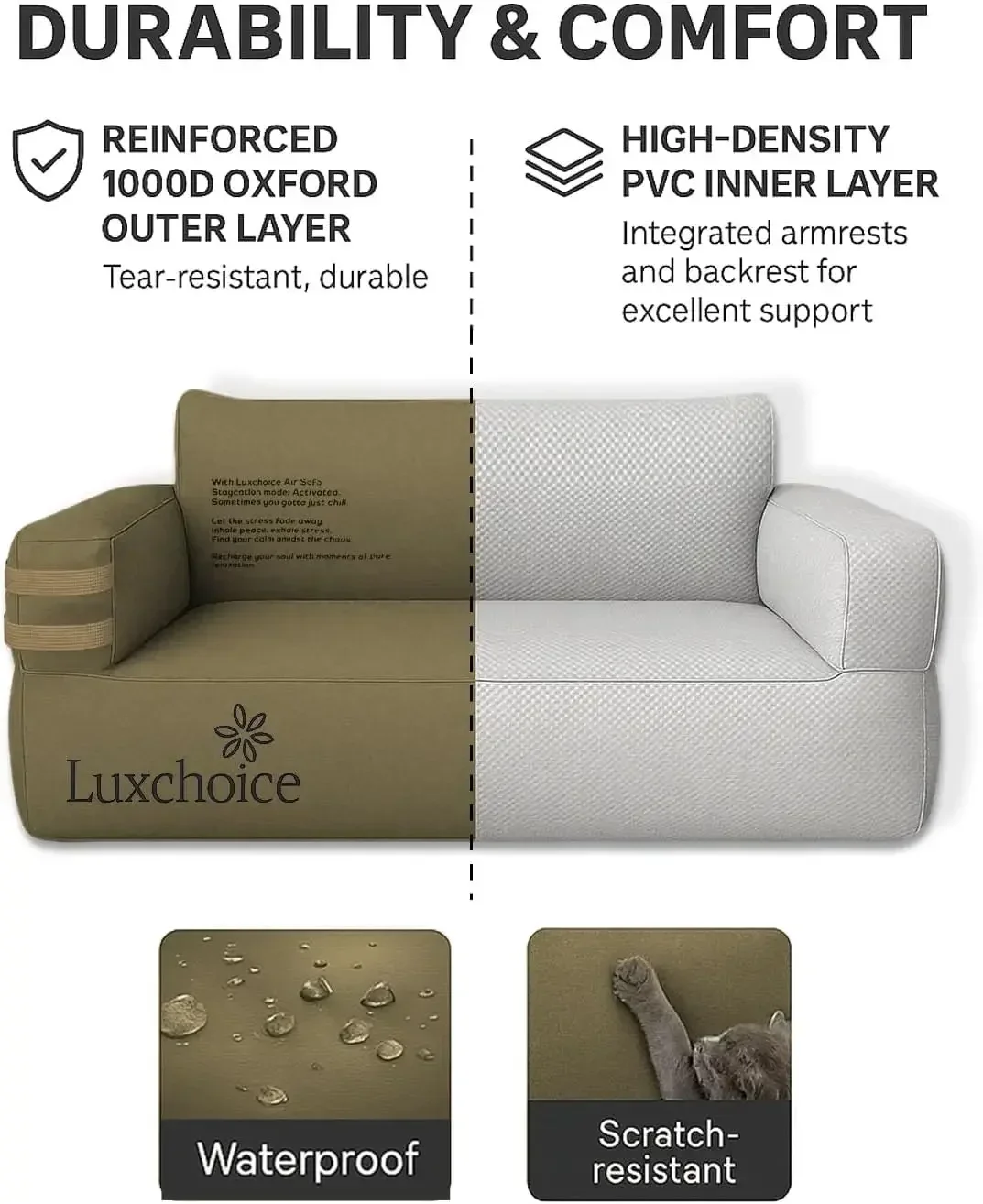 Portable Inflatable Couch for  – Outdoor Furniture Durable Bewertung und Preis