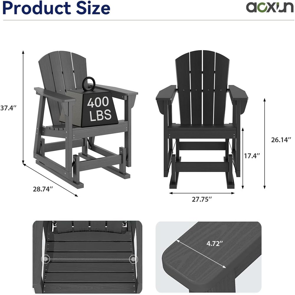 Adirondack Outdoor Rocking Cha – Outdoor Furniture Hdpe Bewertung und Preis