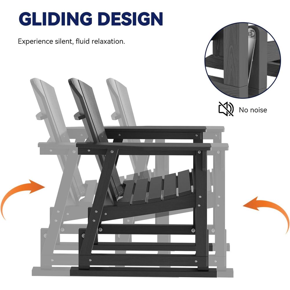 Adirondack Outdoor Rocking Cha – Outdoor Furniture Hdpe Bewertung und Preis
