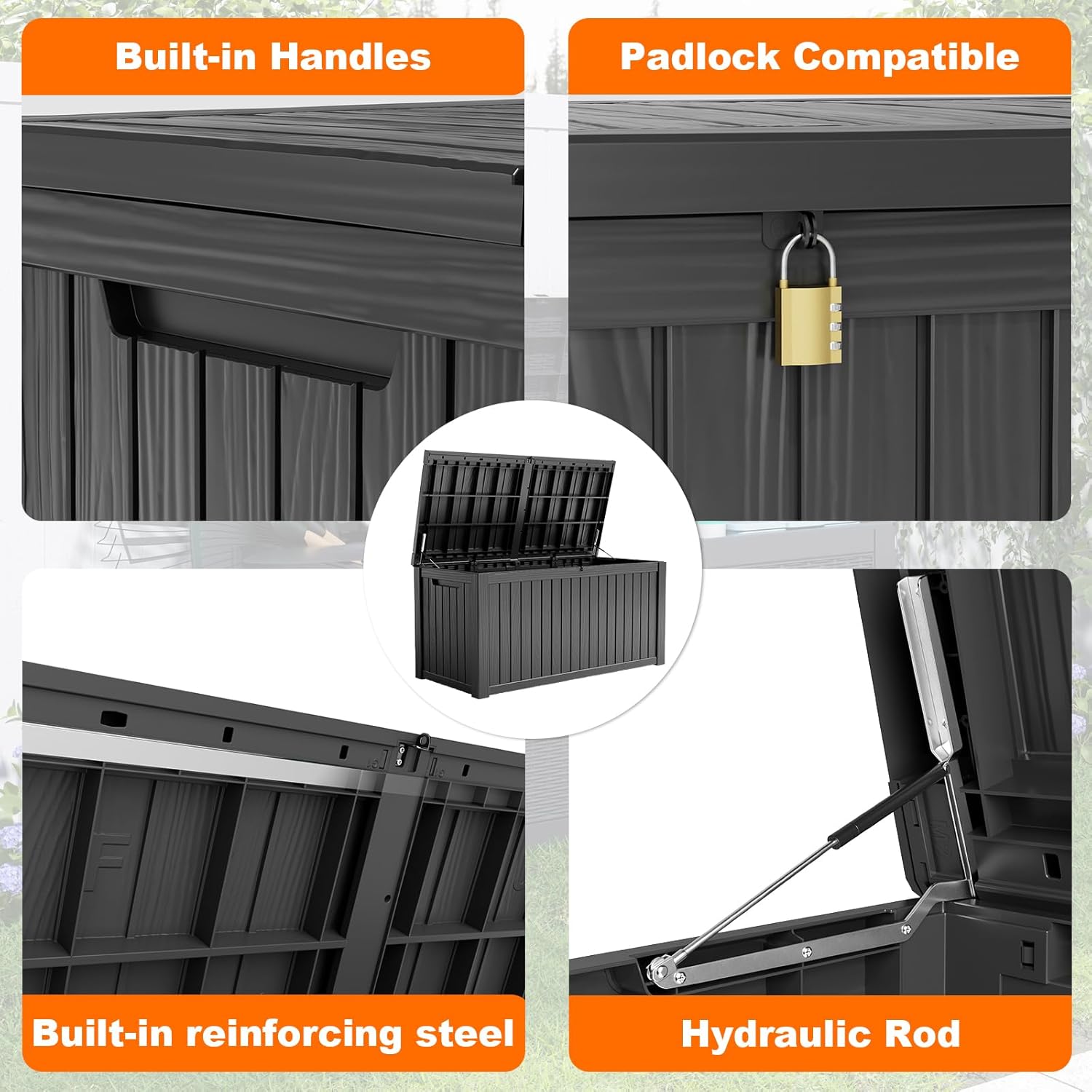 180Gal Lockable Resin Deck Box – Outdoor Furniture With Storage Bewertung und Preis
