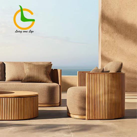Luxury L-shaped Teak Wood Outd – Outdoor Furniture Durable Bewertung und Preis